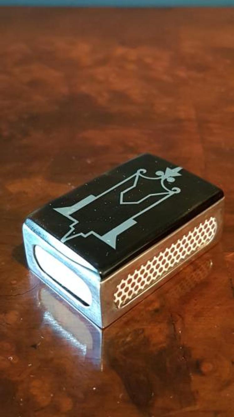 Victorian Silver and Tortoise Shell Matchbox Cover - Image 1
