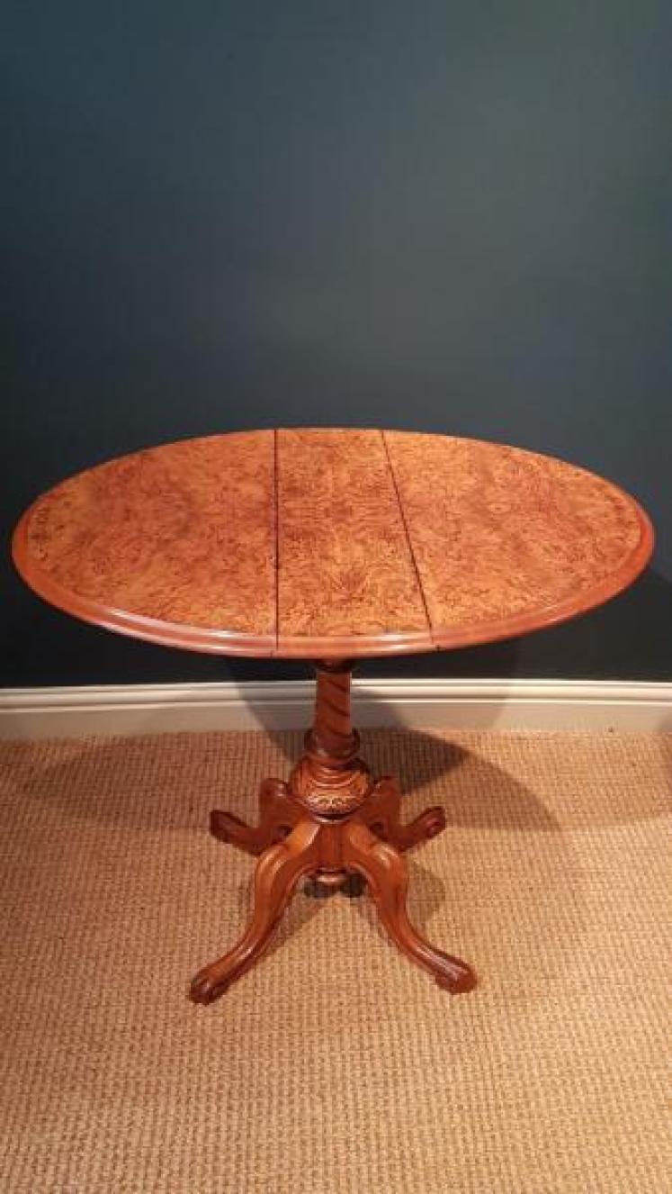 Fine Victorian Burr Walnut Sutherland Table - Image 2