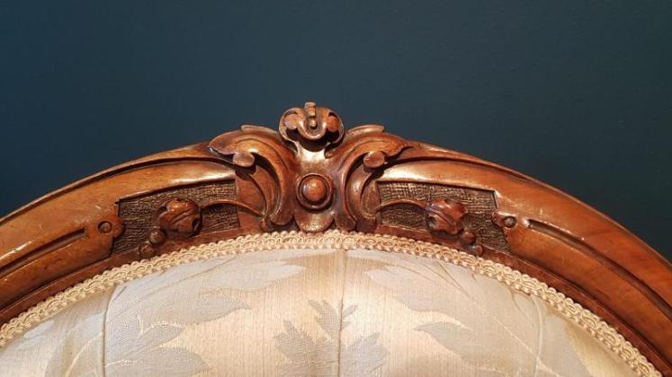 Victorian Carved Walnut Framed Chair - Image 6