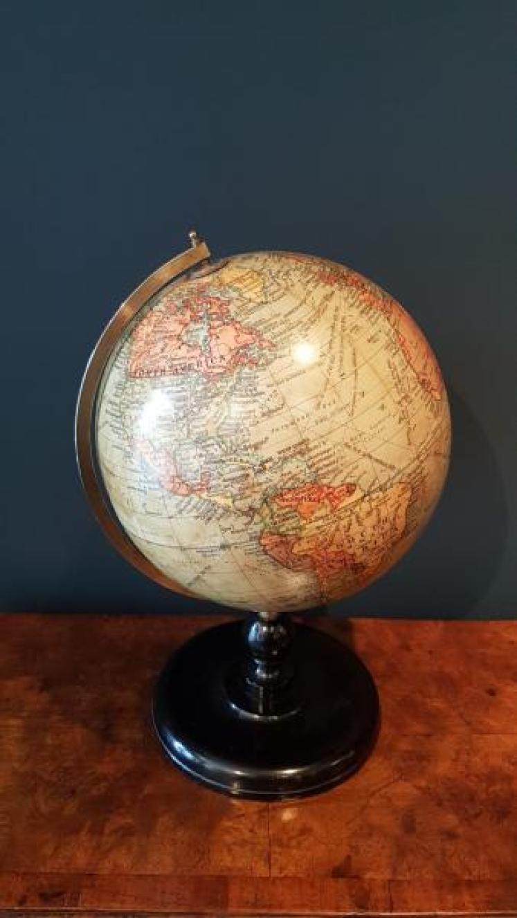 1930's Geographia 10" Paper Mache Globe - Image 1