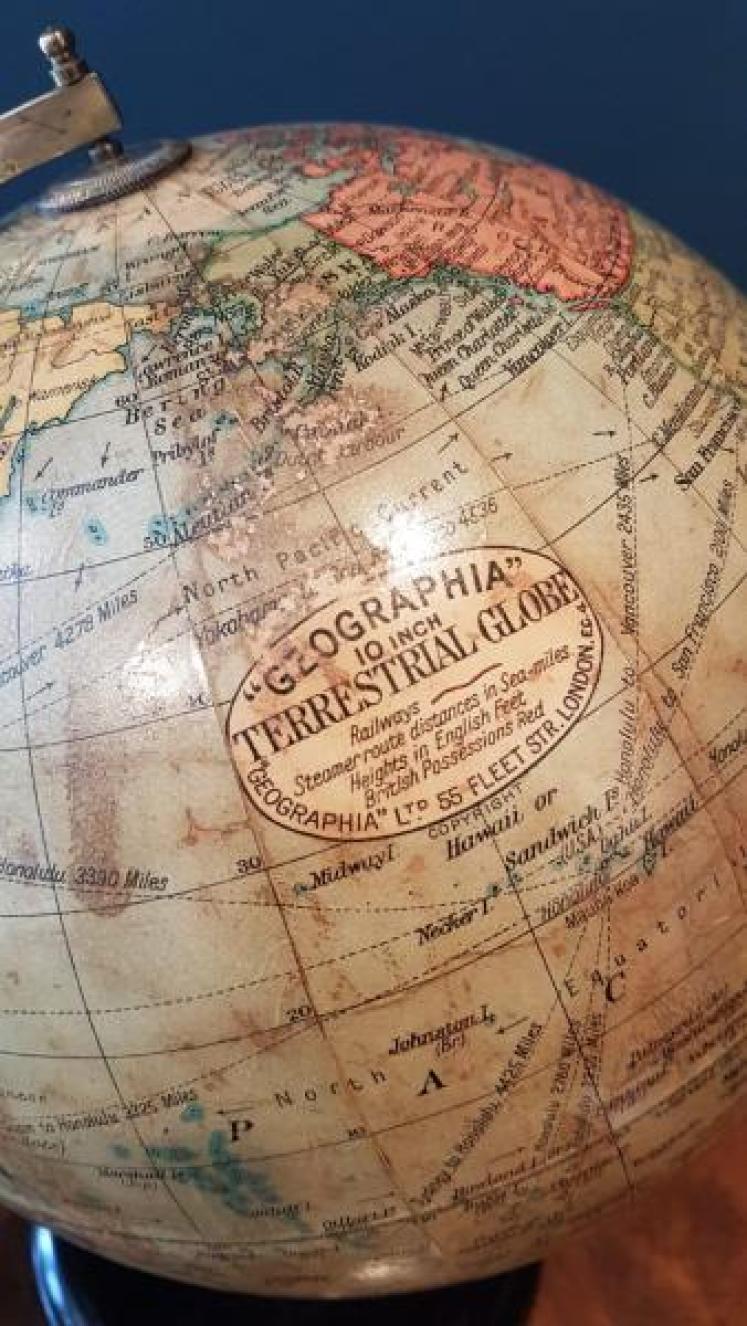 1930's Geographia 10" Paper Mache Globe - Image 4
