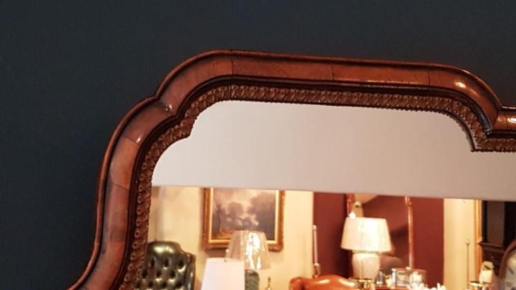 Edward Walnut Over Mantel Mirror - Image 2