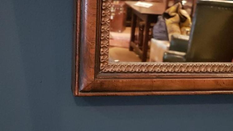 Edward Walnut Over Mantel Mirror - Image 3