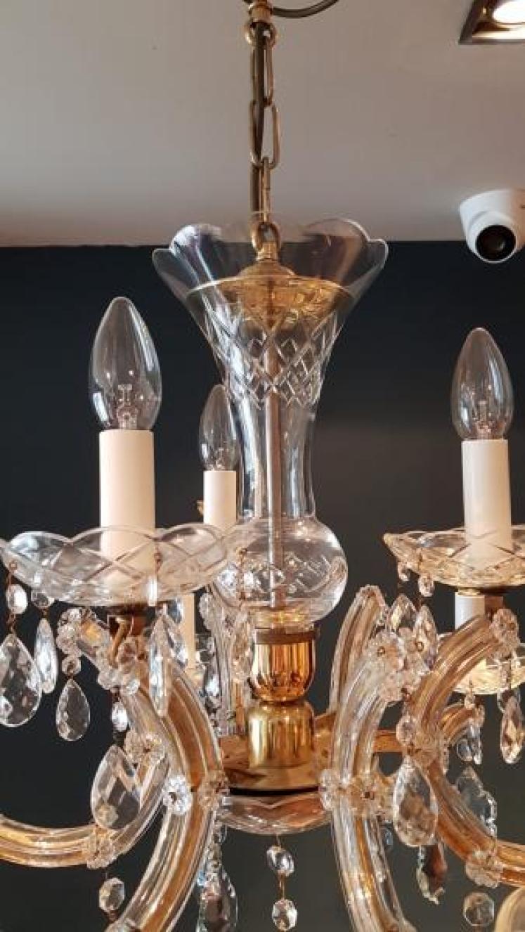 Fine Quality 1920's Cut Crystal Chandelier - Image 4