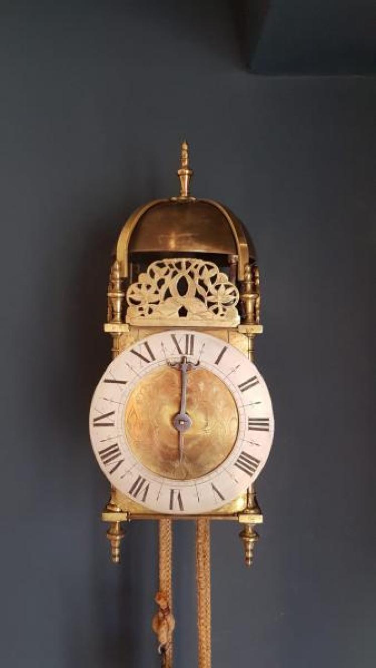 George II Antique Verge Lantern Clock - Image 1