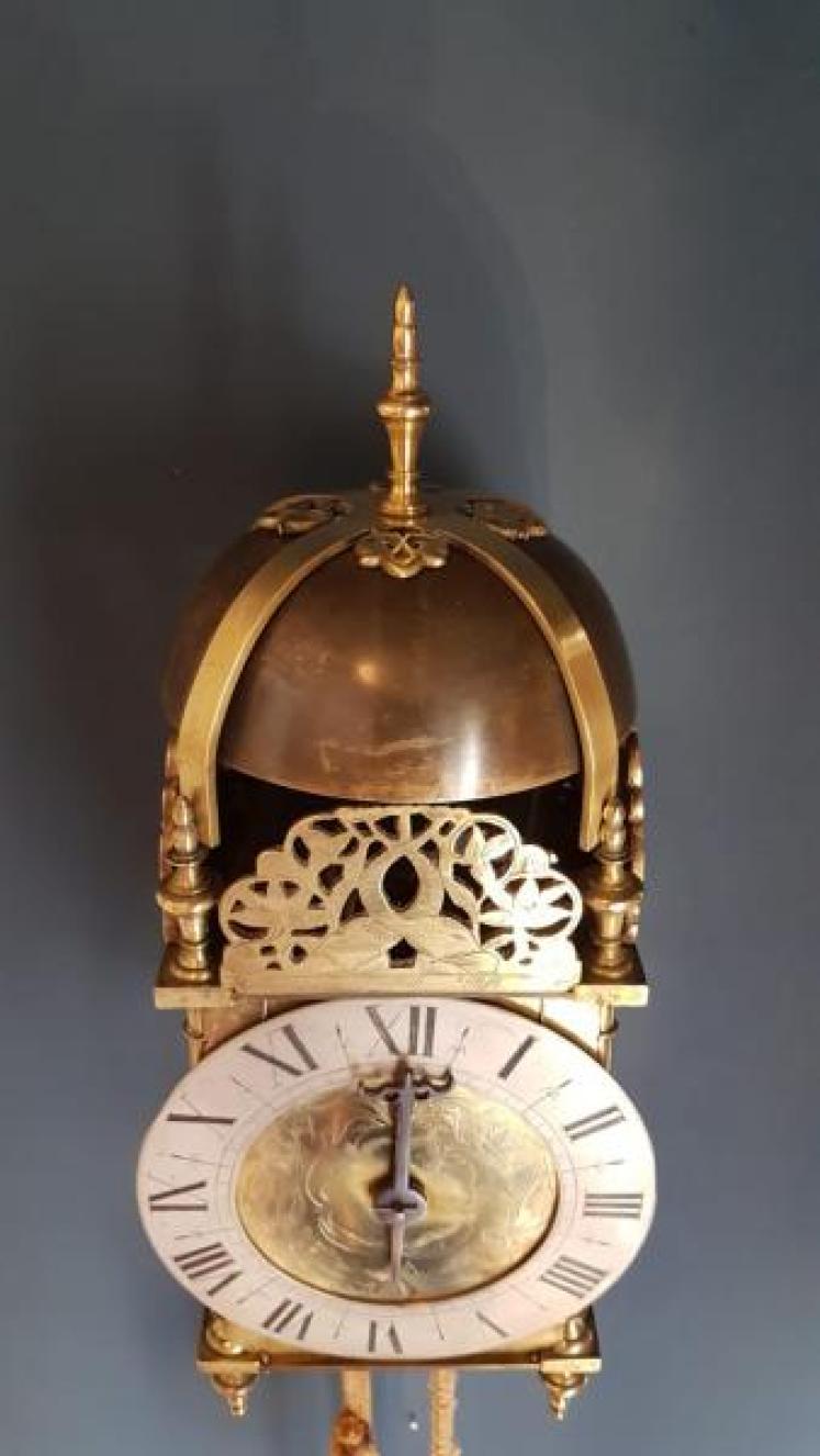 George II Antique Verge Lantern Clock - Image 3