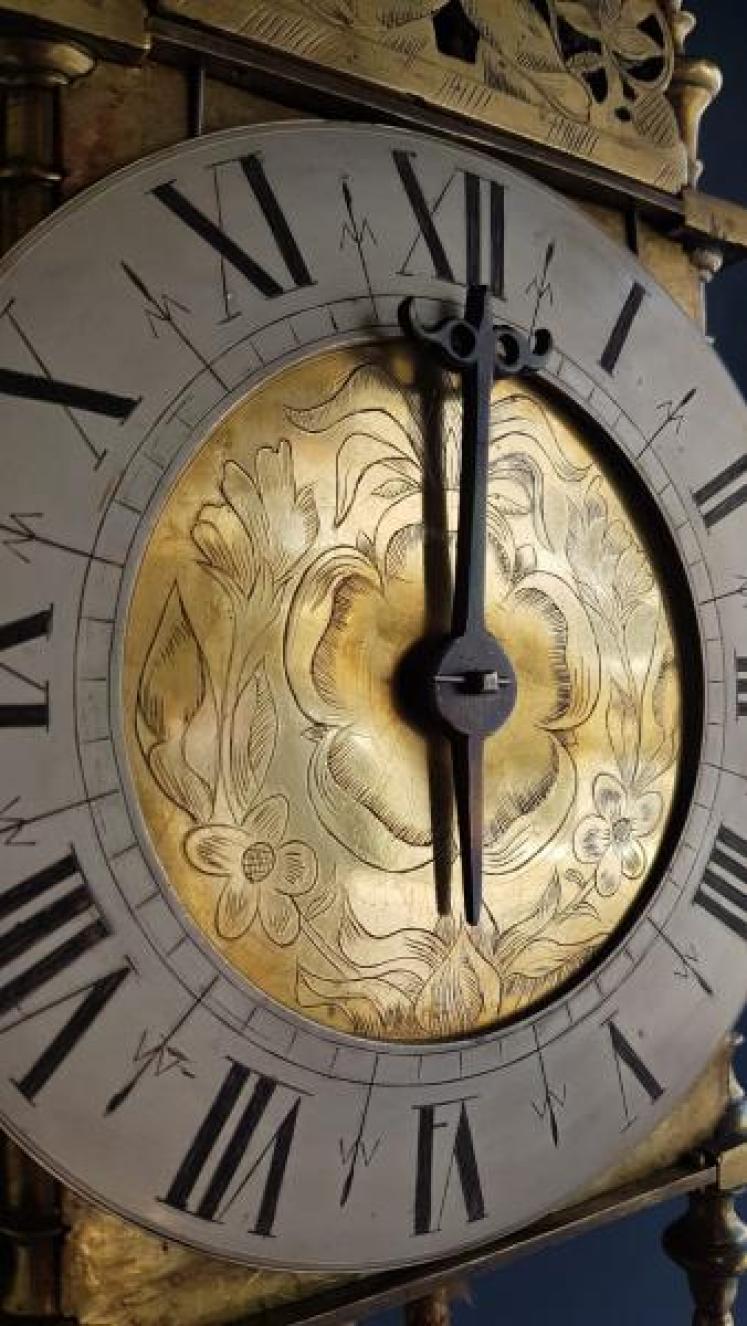 George II Antique Verge Lantern Clock - Image 4