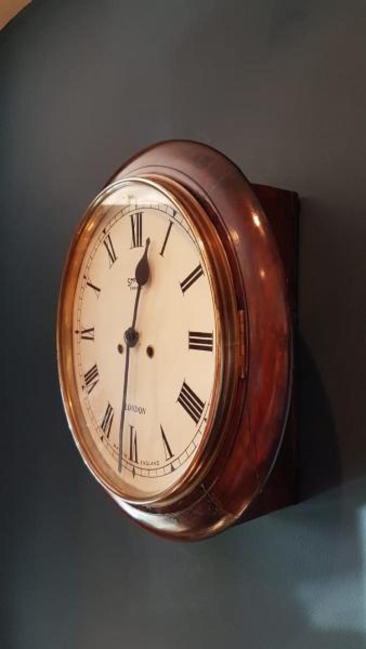 Antique Smith's Enfield 8 Day Chiming Wall Clock - Image 4