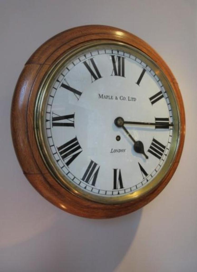 19th Century Maple & Co, London Fusee Wall Clock - Image 1