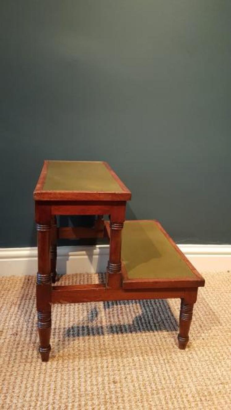 Set of Regency Mahogany Library Steps - Image 4