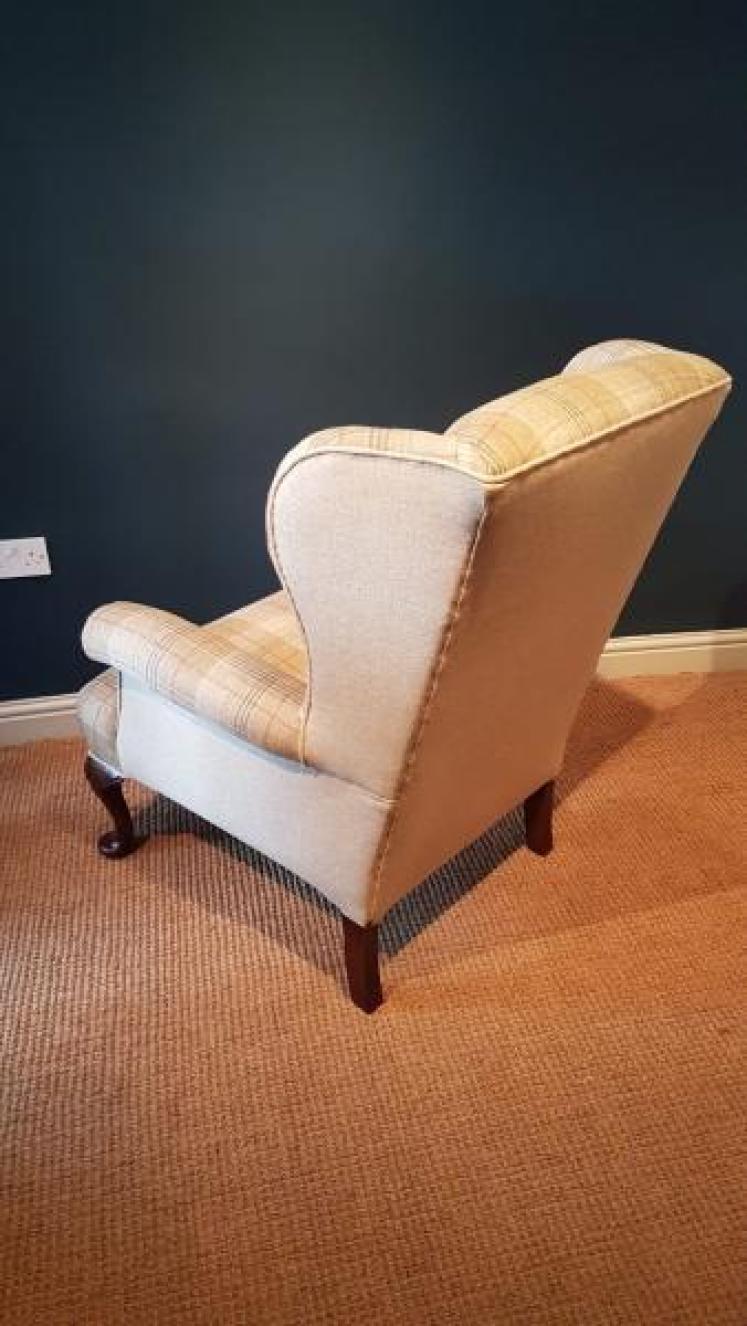 Superb Pair of Victorian Wing Back Chairs  - Image 7