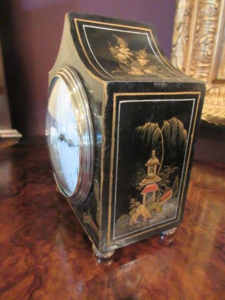 Small Antique Chinoiserie Mantel Clock - Image 5