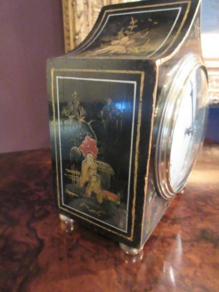Small Antique Chinoiserie Mantel Clock - Image 7
