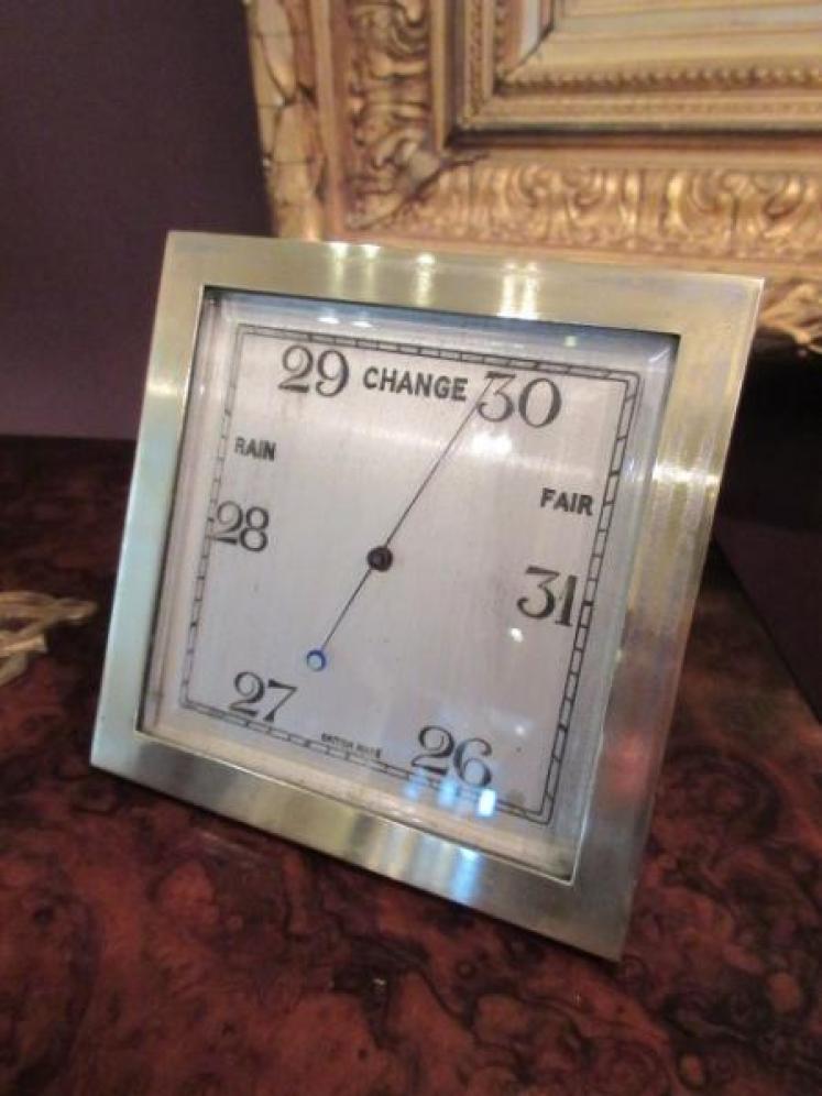 Matching Pair of Art Deco Barometer & Thermometer Stands - Image 2