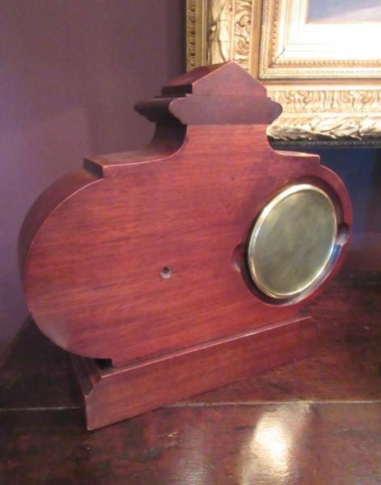 Top Quality Antique Mahogany Inlaid Clock Barometer - Image 6