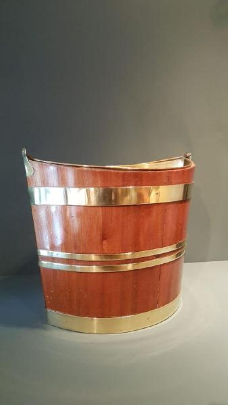 George III Mahogany Peat Bucket - Image 1