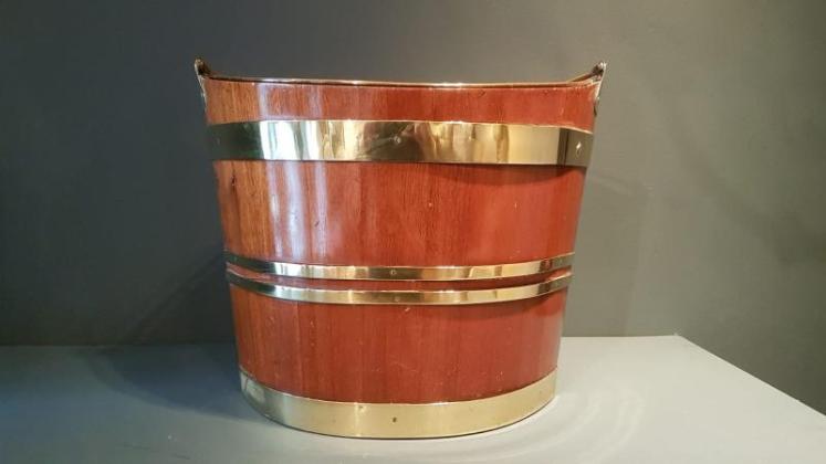 George III Mahogany Peat Bucket - Image 3