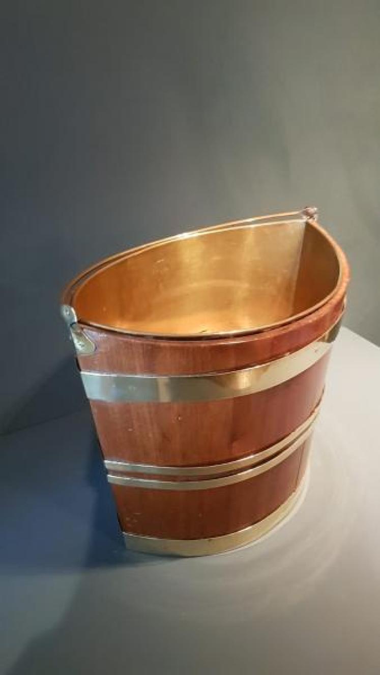 George III Mahogany Peat Bucket - Image 5