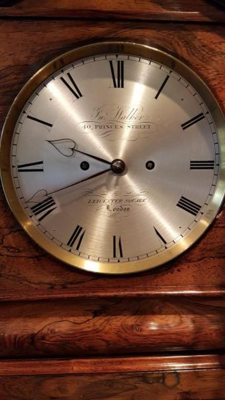 Fine Quality Regency Rosewood Double Fusse Bracket Clock - Image 6