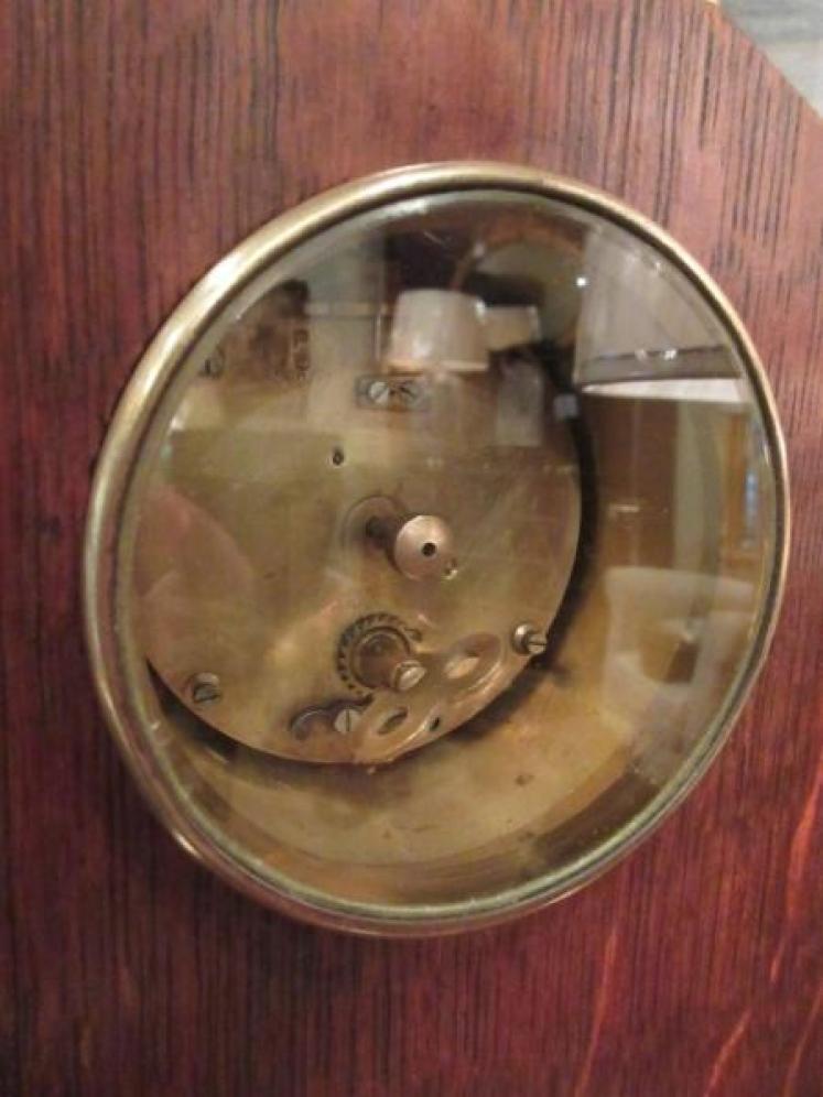Art Nouveau Copper & Ebony Inlaid Mantel Clock - Image 5