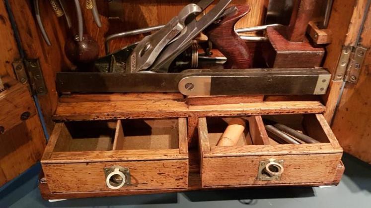 Superb Edwardian Oak Army & Navy Tool Cabinet  - Image 5