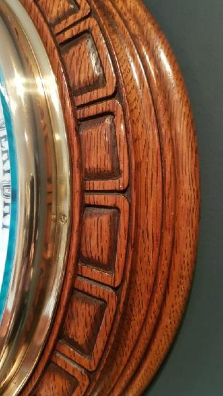 Superb Large Antique Carved Wheel Barometer - Image 4