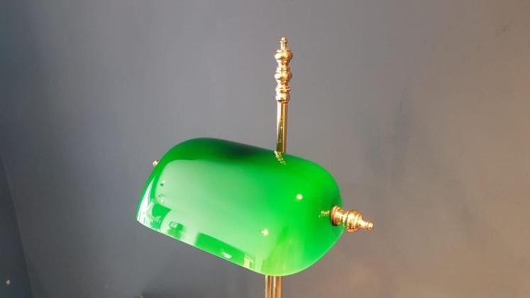 1930's Brass Rise and Fall Bankers Lamp - Image 5