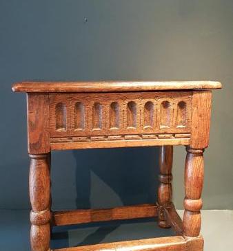 George I Style Oak Box Stool