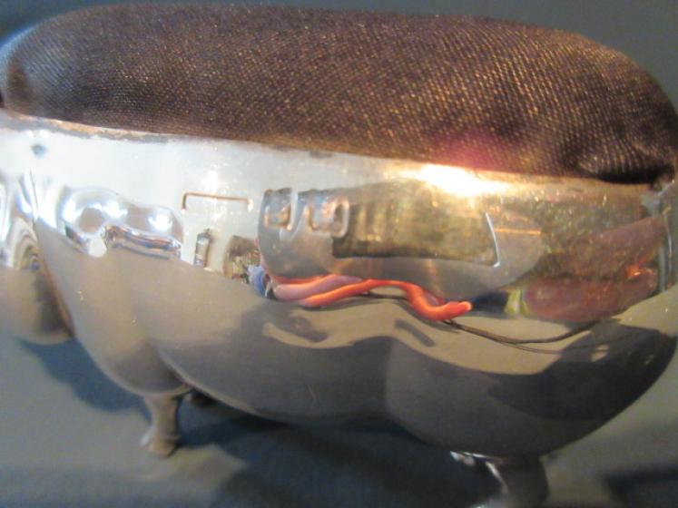 Edwardian Period Silver 'Pig' Pin Cushion - Image 5