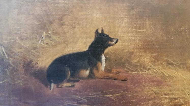 Victorian Oil on Canvas Stable Scene  - Image 6