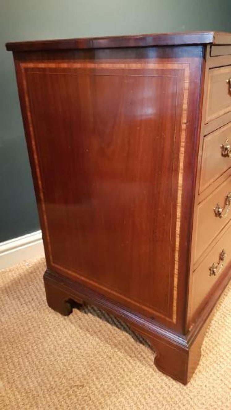 Superb Regency Inlaid Mahogany Chest of Drawers - Image 3
