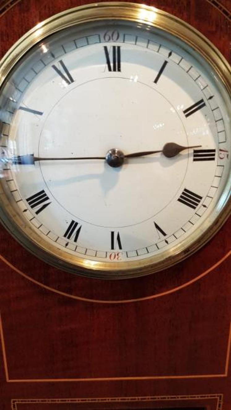 Fine Quality Inlaid Mahogany Mantel Clock  - Image 2