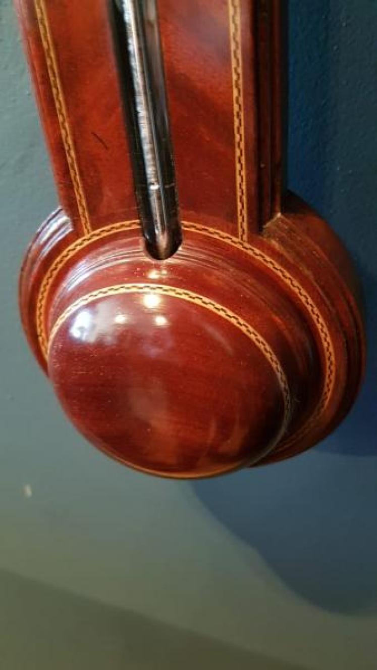 Superb George III Inlaid Mahogany Stick Barometer - Image 6