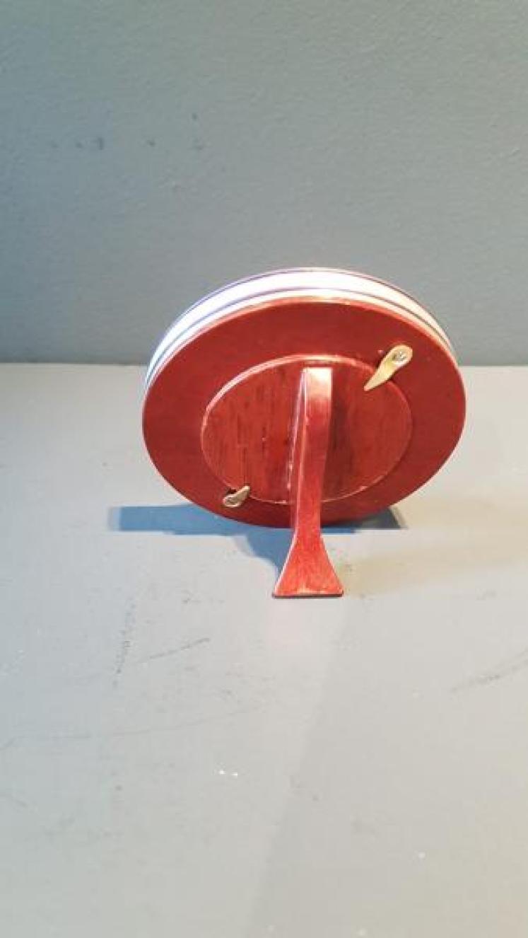 Silver and Pale Blue Engine Turned Enamel Photo Frame - Image 4
