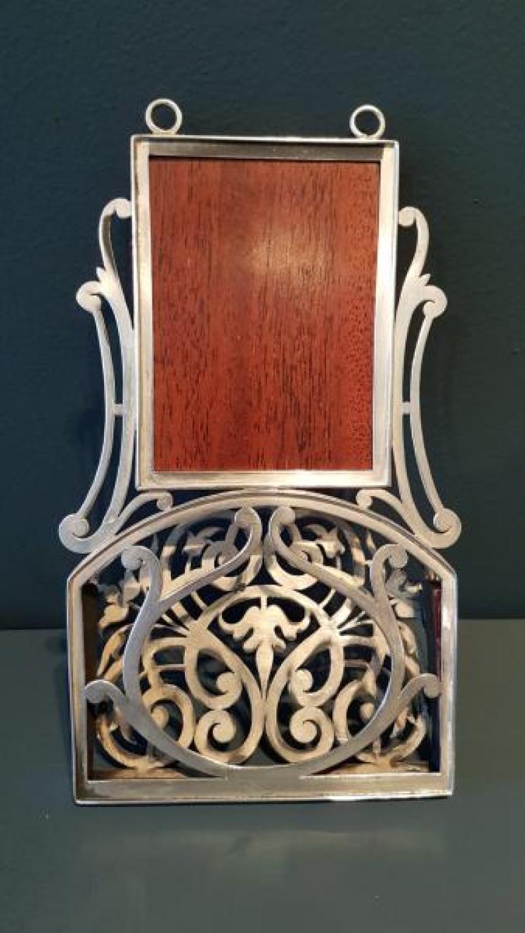 Unusual Edwardian Silver Photo and Note Holder - Image 2