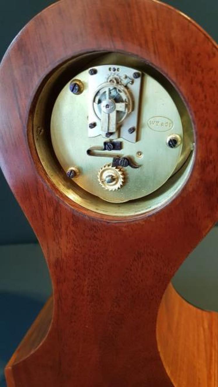 Fine Quality Small Edwardian Satinwood Balloon Clock - Image 4