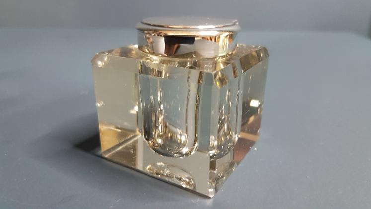 Late Victorian Silver and Cut Glass Inkwell - Image 7