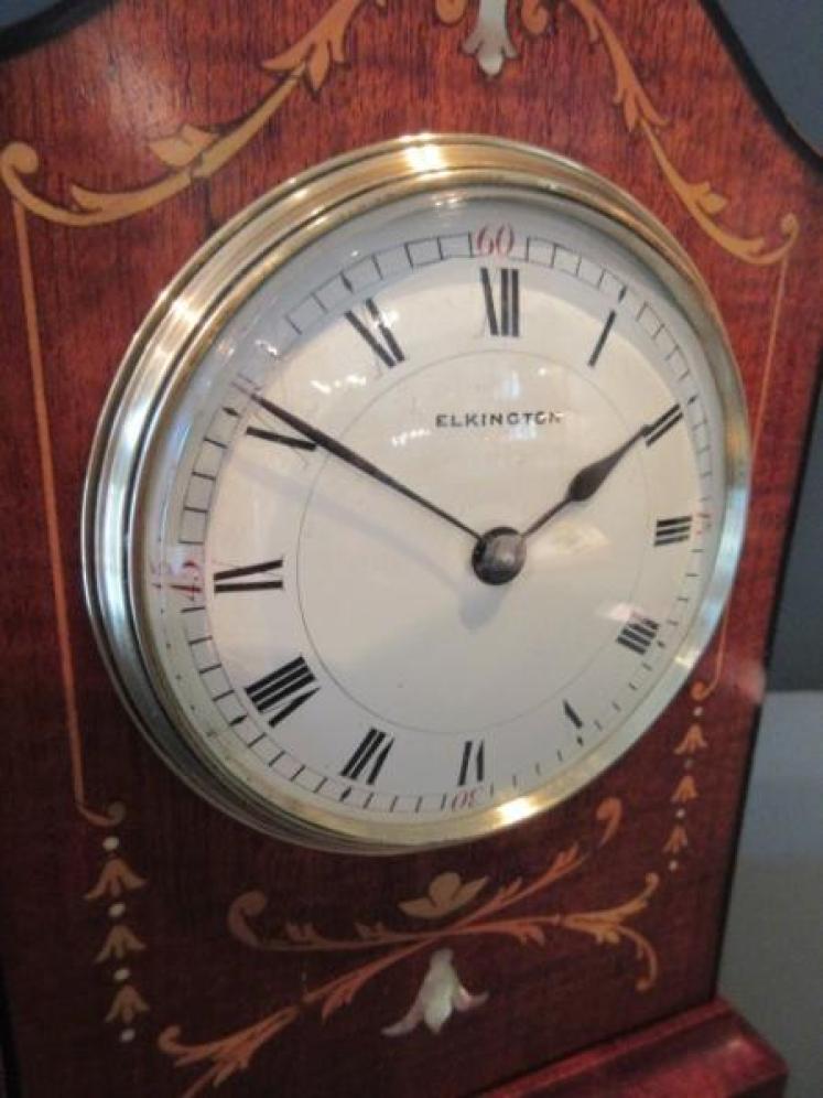 Fine Edwardian Period Sheraton Inlaid Mantel Clock - Image 2