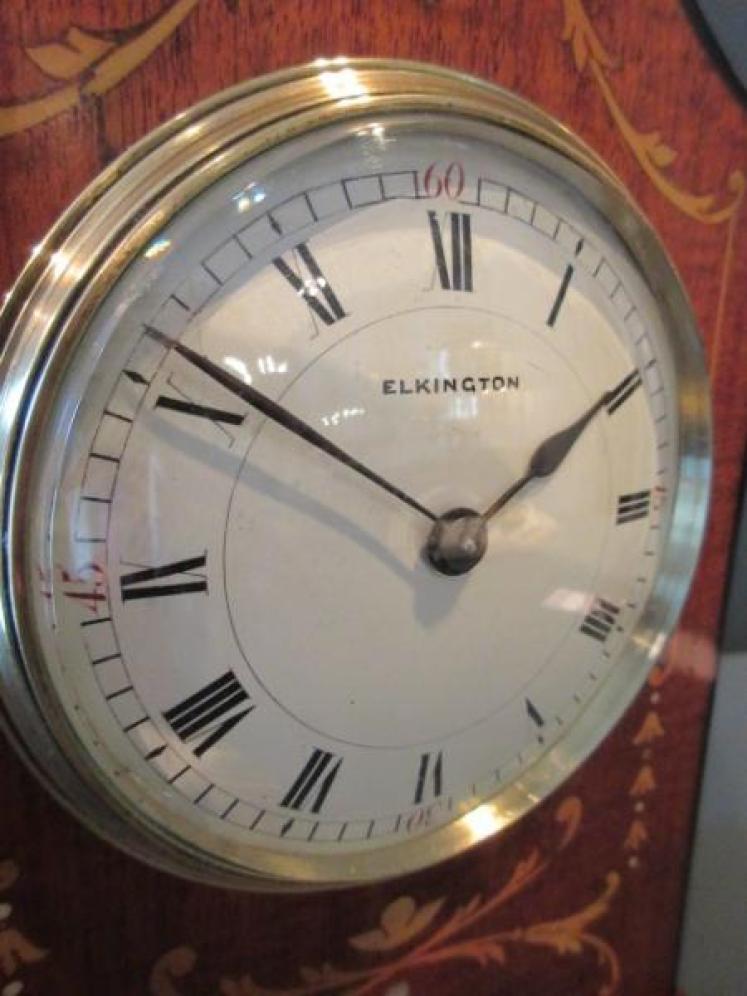 Fine Edwardian Period Sheraton Inlaid Mantel Clock - Image 6
