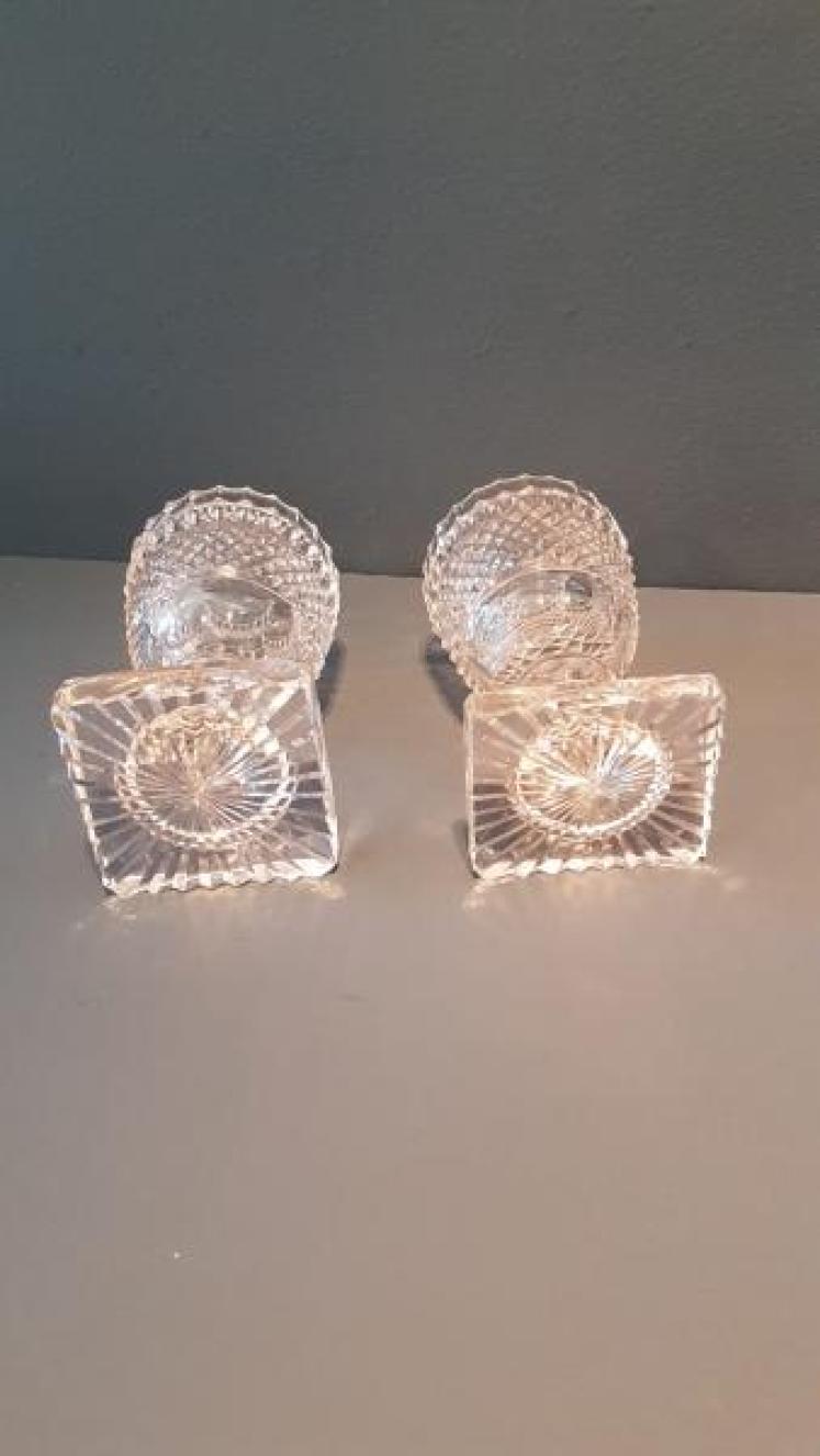 Pair of Early Victorian Cut Crystal Sweet Meat Dishes - Image 3
