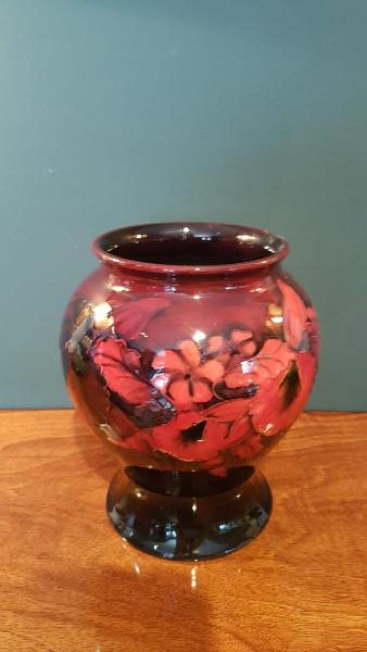 Superb Moorcroft Slipper Orchid Flambe Vase - Image 5