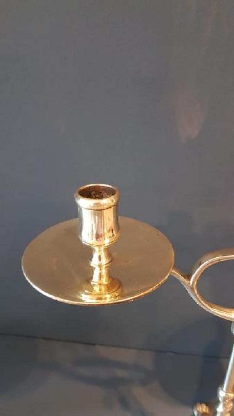 Pair of Early Victorian Brass Rise and Fall Candelabra - Image 5
