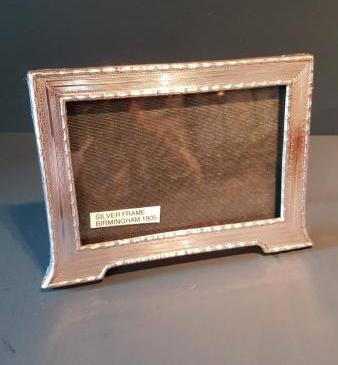 Edwardian Engraved Silver Photo Frame