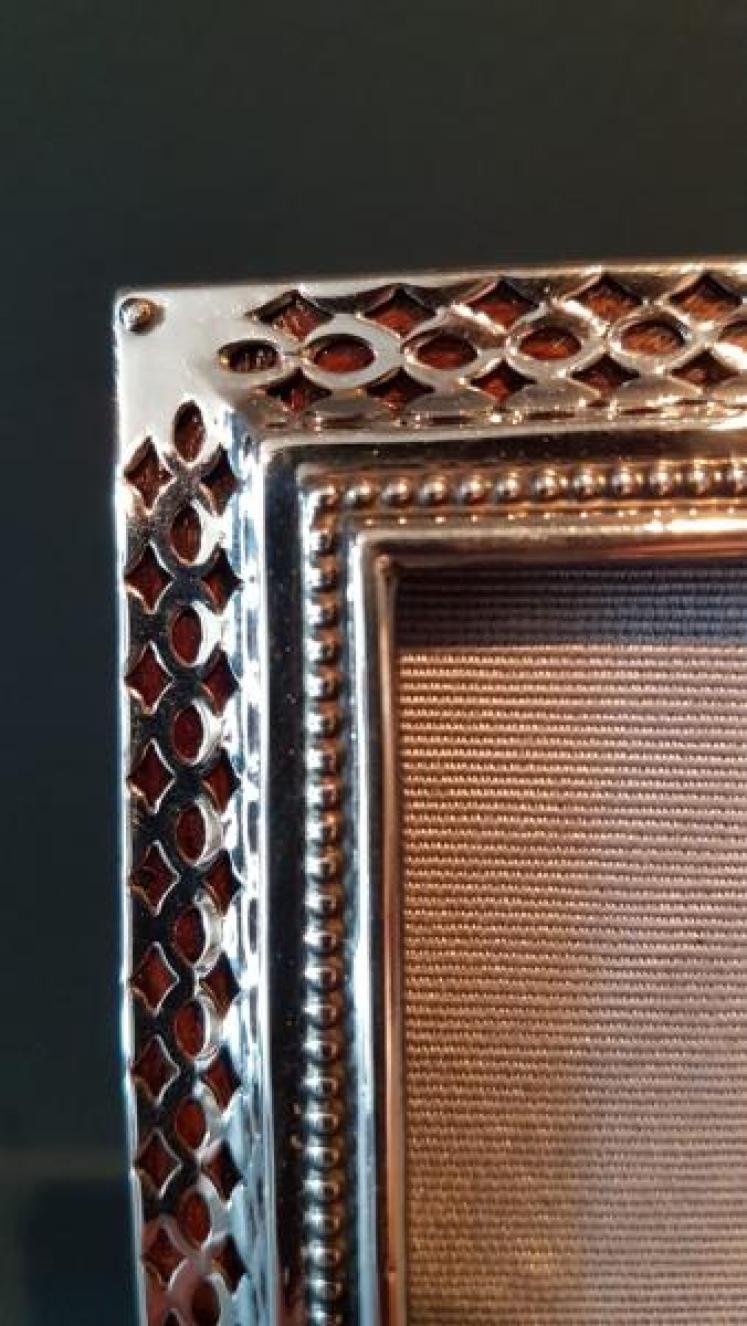 Superb Victorian Pierced Silver Photo Frame  - Image 5