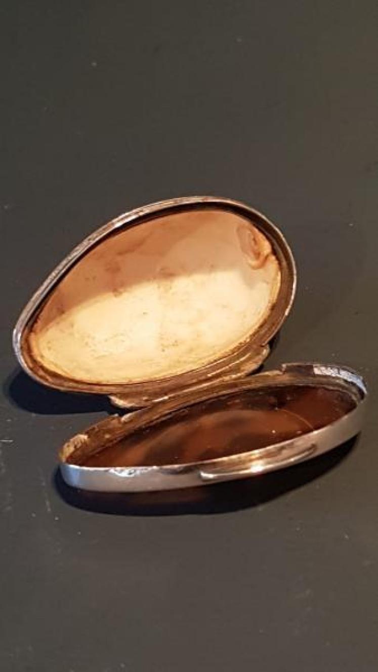 Late Georgian Cowrie and Tortoise Shell Silver Mounted Snuff - Image 2