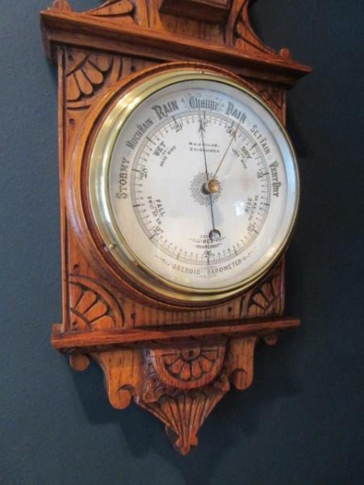 Small Victorian Edinburgh Banjo Barometer - Image 2