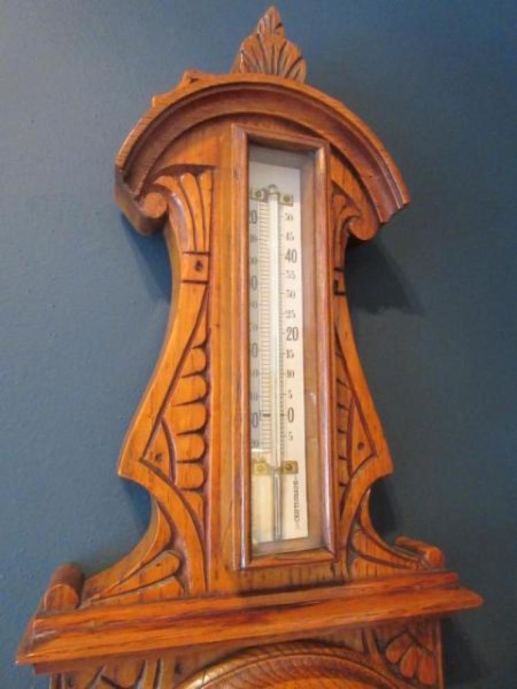Small Victorian Edinburgh Banjo Barometer - Image 3