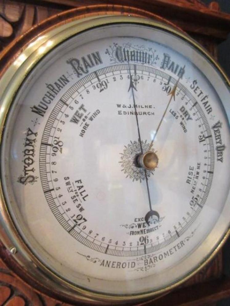 Small Victorian Edinburgh Banjo Barometer - Image 4