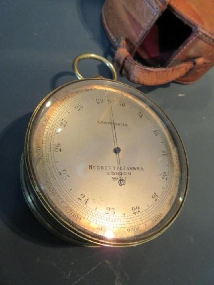 Victorian Negretti & Zambra Campaign Barometer & Compass - Image 7
