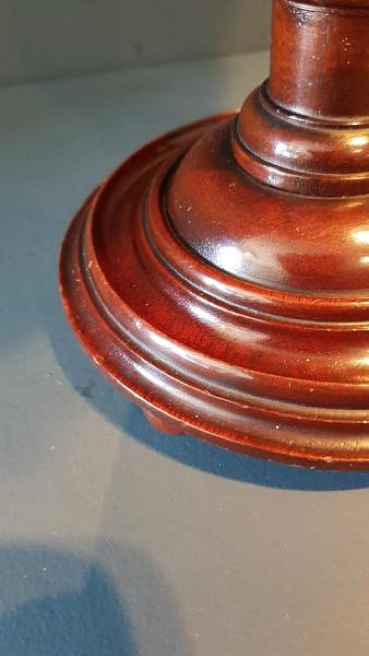 Fine Quality Edwardian Carved Mahogany Table Lamp  - Image 5